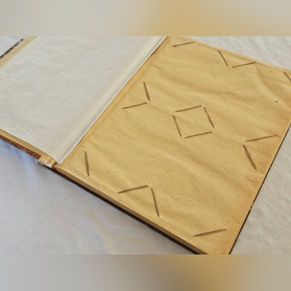 Photo Album Tropical Palm Trees Natural Fiber Pages Binding Cover Bahamas Hawaii - Picture 9 of 13